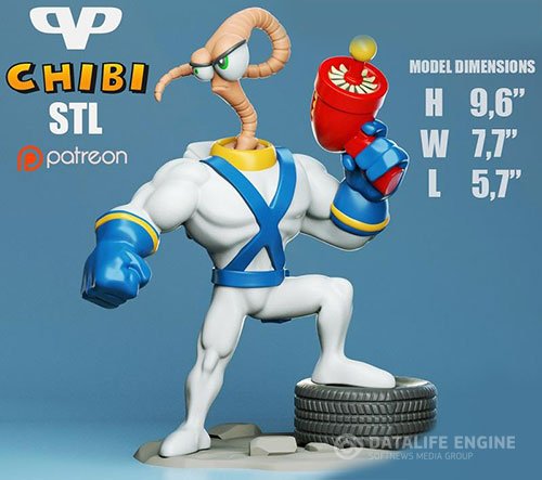 3DXM - Earthworm Jim Chibi