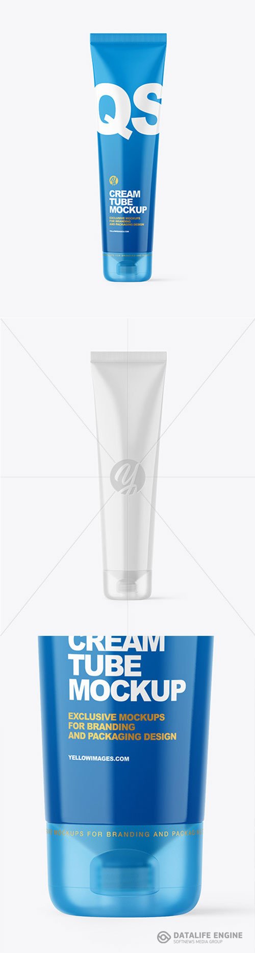 Glossy Cosmetic Tube Mockup 72665