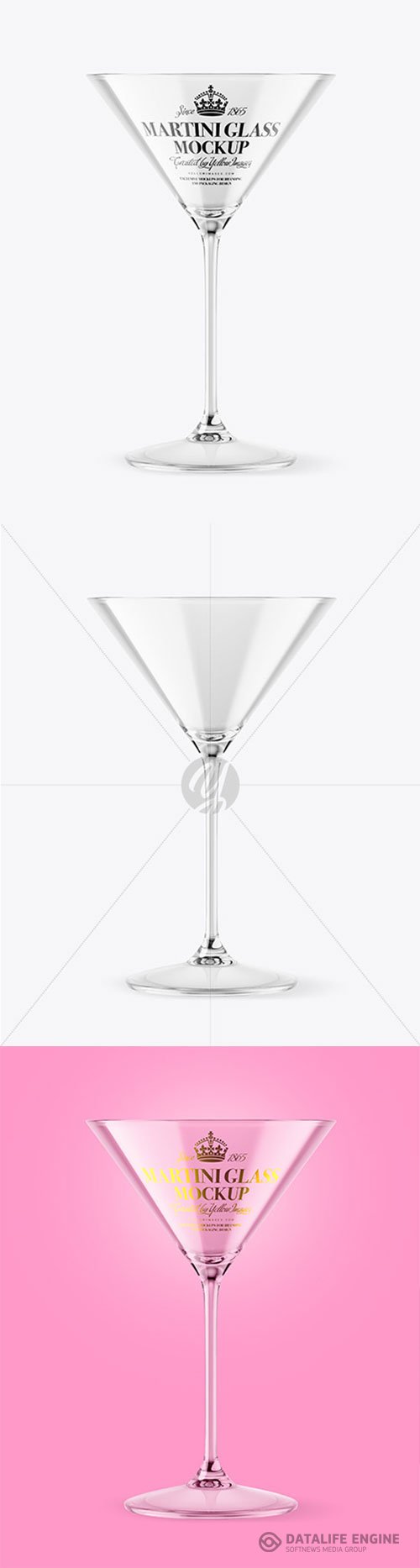 Empty Martini Glass Mockup 72703