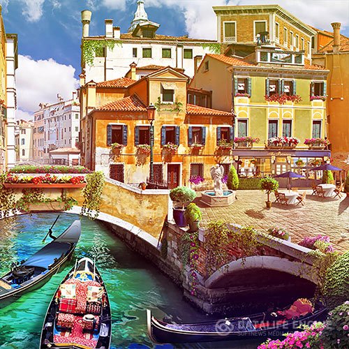 3D texture beautiful Venice