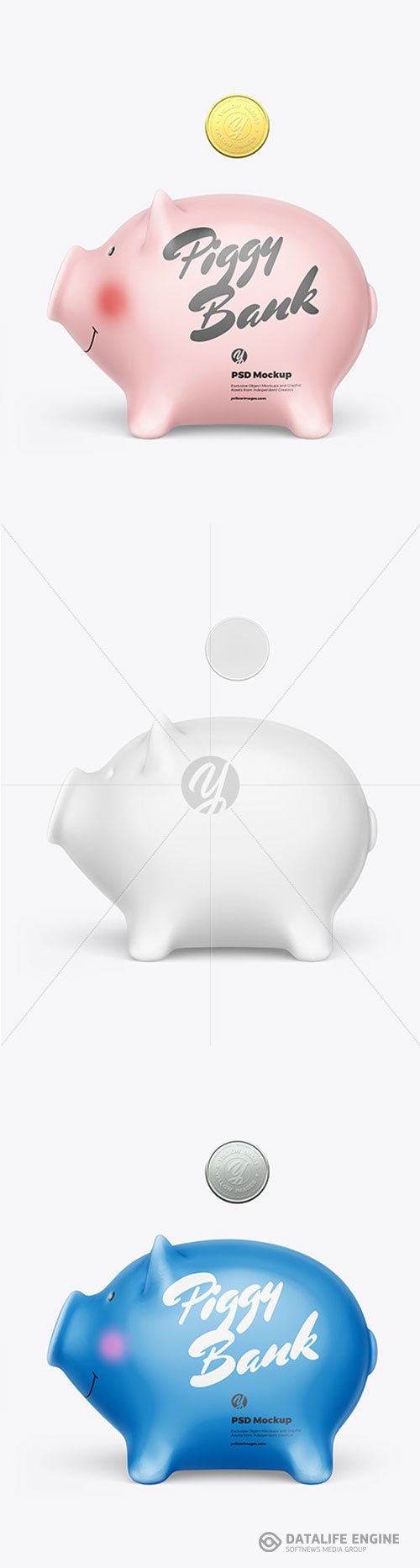 Piggy bank Mockup - Side View 71184