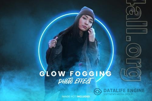 Glow fogging photo effect psd