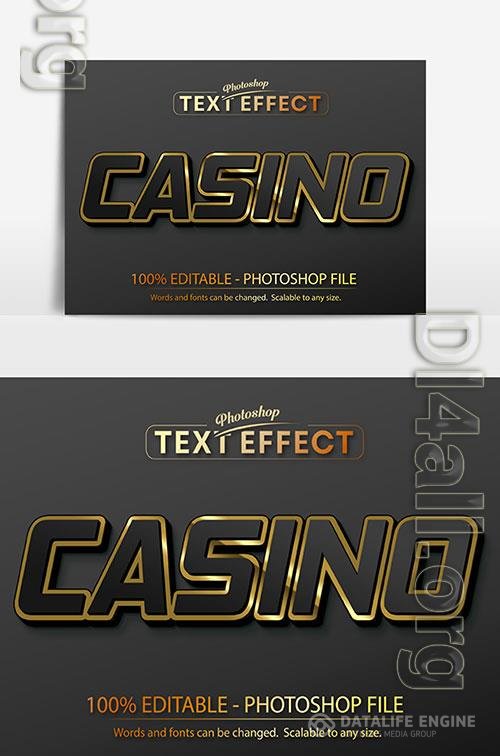 Nice psd text effect casino