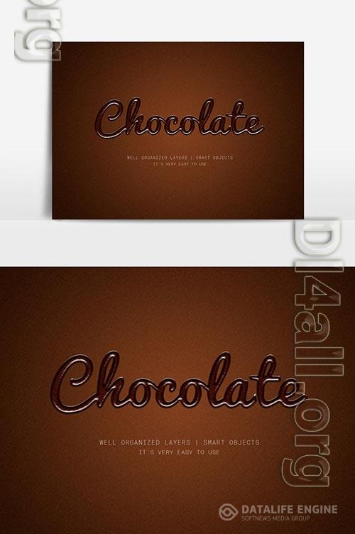 Chocolate 3d text effect