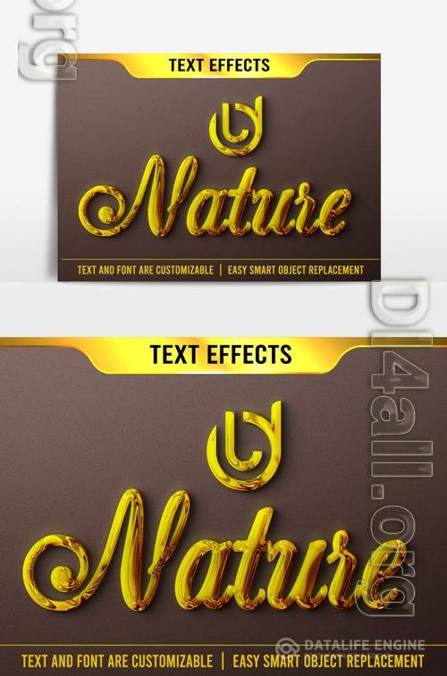 Text effect nature text 3d correction