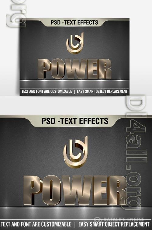 Text effect Power text 3D correction