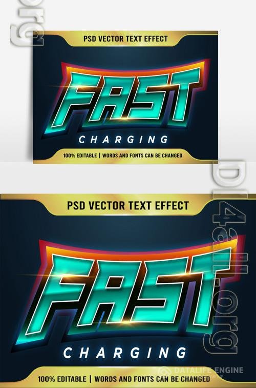 Beautiful Fast text effect in vector