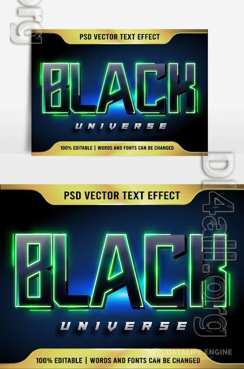 Beautiful black text effect 3D Effect