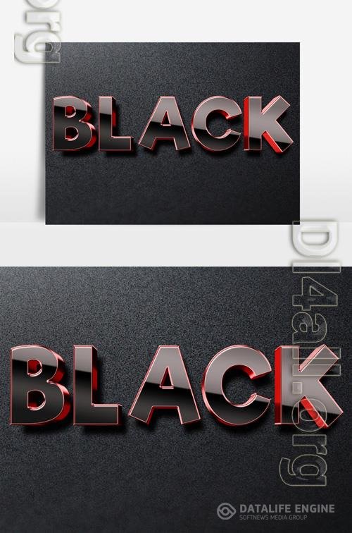 Psd Text 3D very beautiful Black