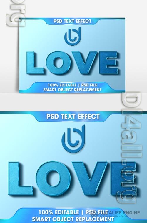 Psd Letter word effect text 3D Love