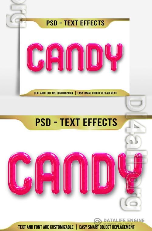 Psd Candy Text 3D very beautiful