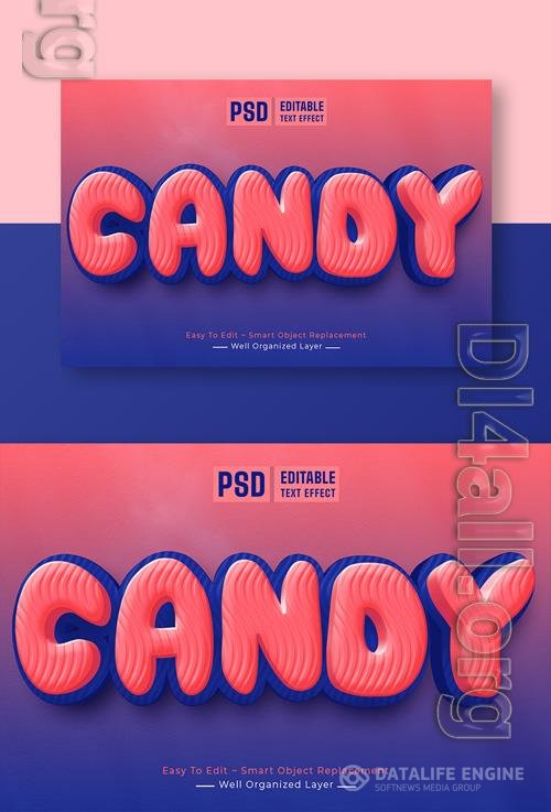 Psd Candy 3d editable text style effect