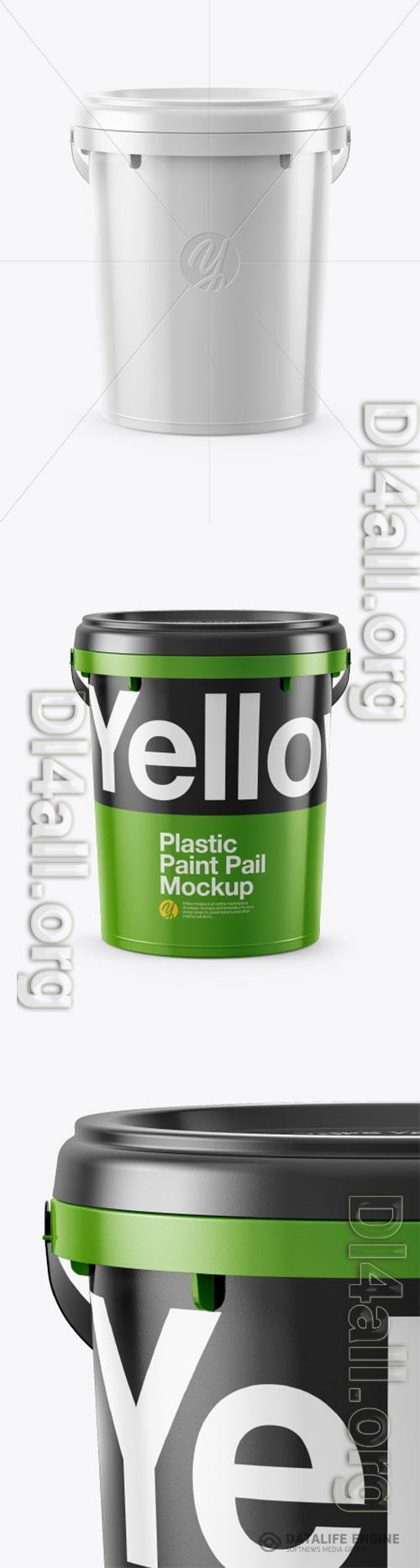 Plastic Bucket Mockup - Front View