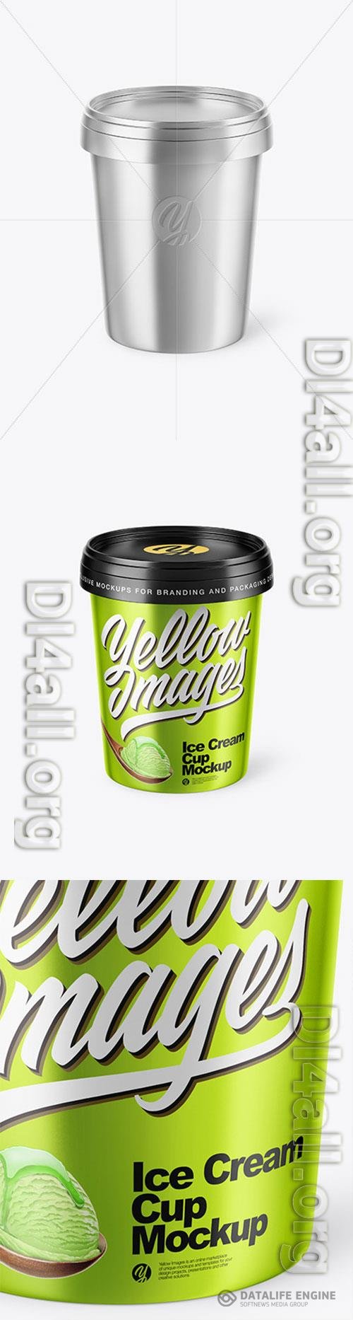 Metallized Ice Cream Cup Mockup