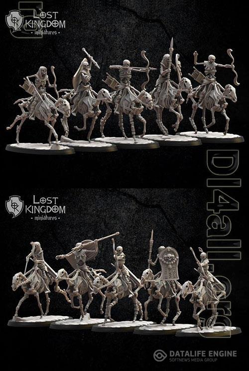 3D Print Models Lost Kingdom Miniatures - Horsemen Skelet