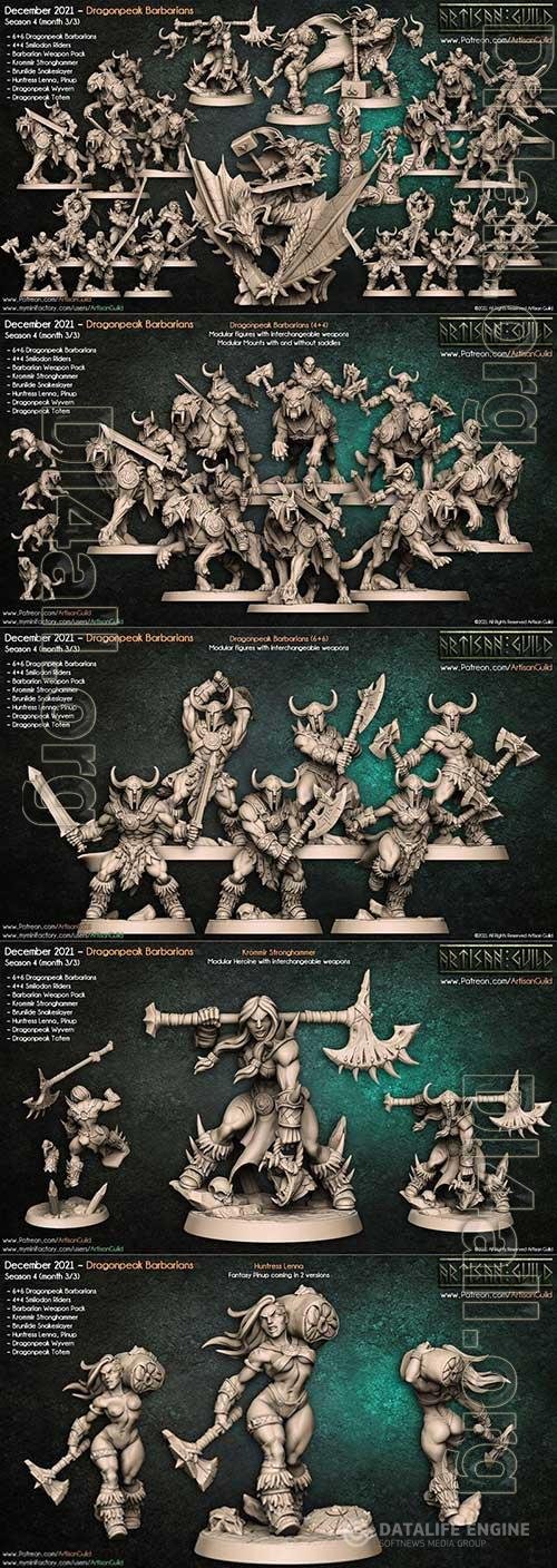 3D Print Models Artisan Guild - Dragonpeak Barbarians