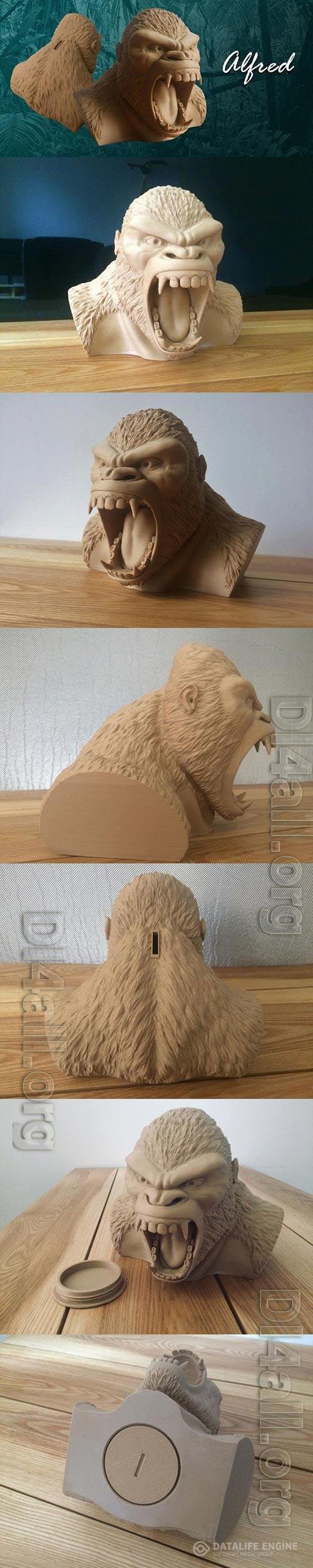 3D Print Models Gorilla Piggy Bank