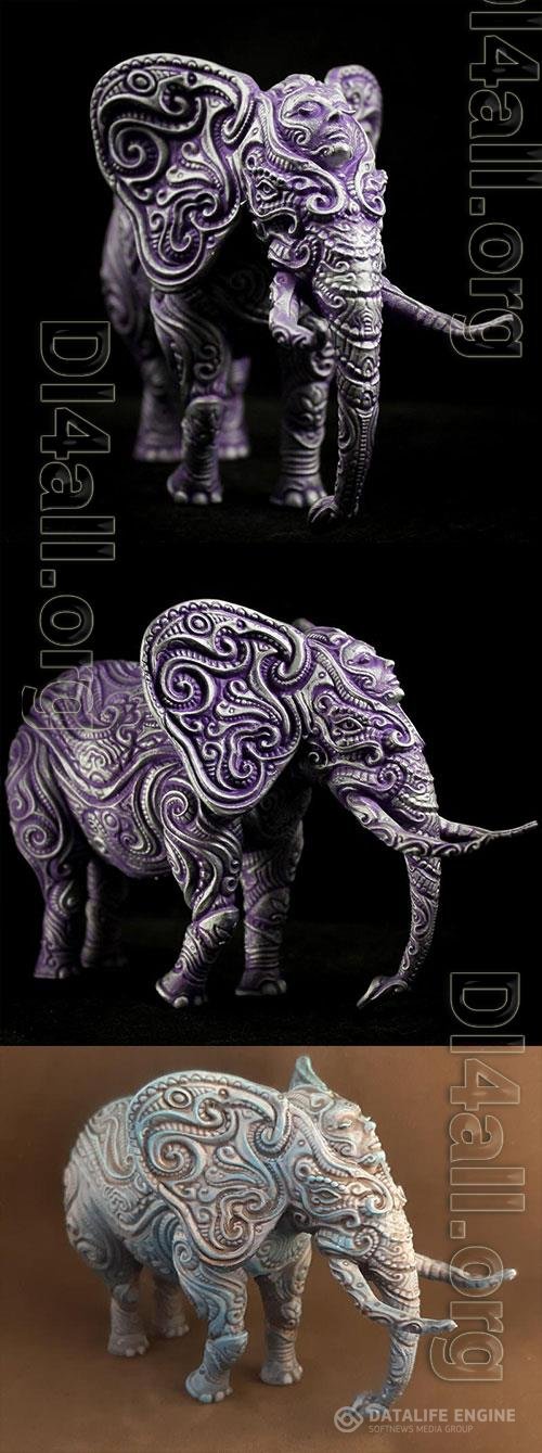 3D Print Models Ornate Elephant