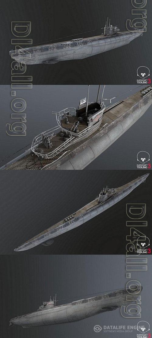 3D Models U-Boot Submarine - Type-7C U-995