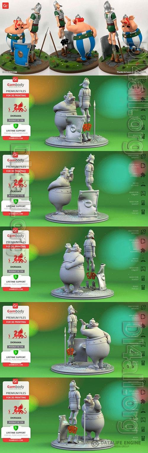 3D Print Models Obelix vs Roman Legionary