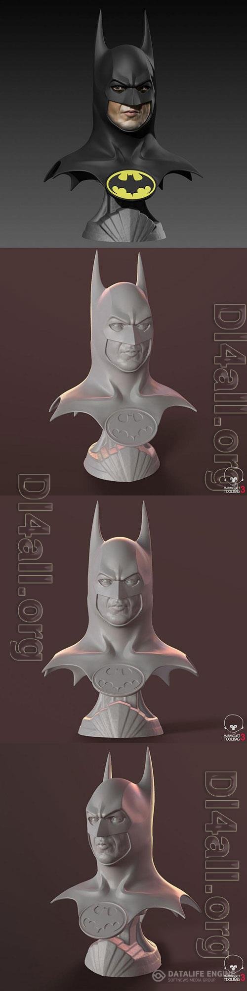 3D Print Models Batman 1989 Bust - Michael Keaton