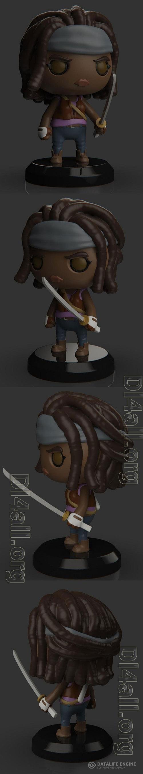 3D Print Models PlaKit Walking Dead - Michonne