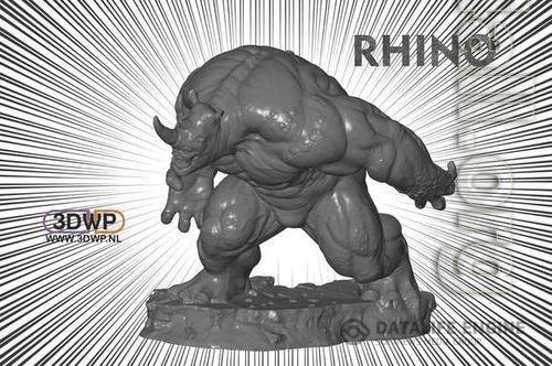 3D STL Rhino Statue (Spider-Man)