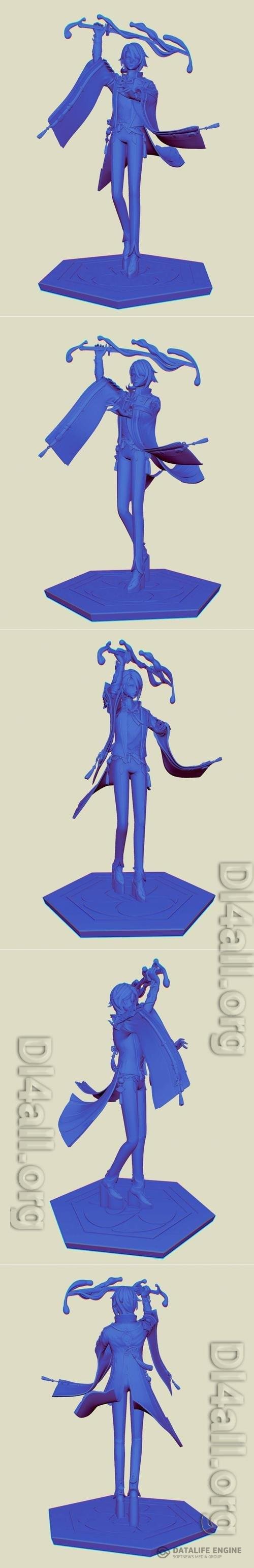 3D STL Kamisato Ayato - Genshin Impact