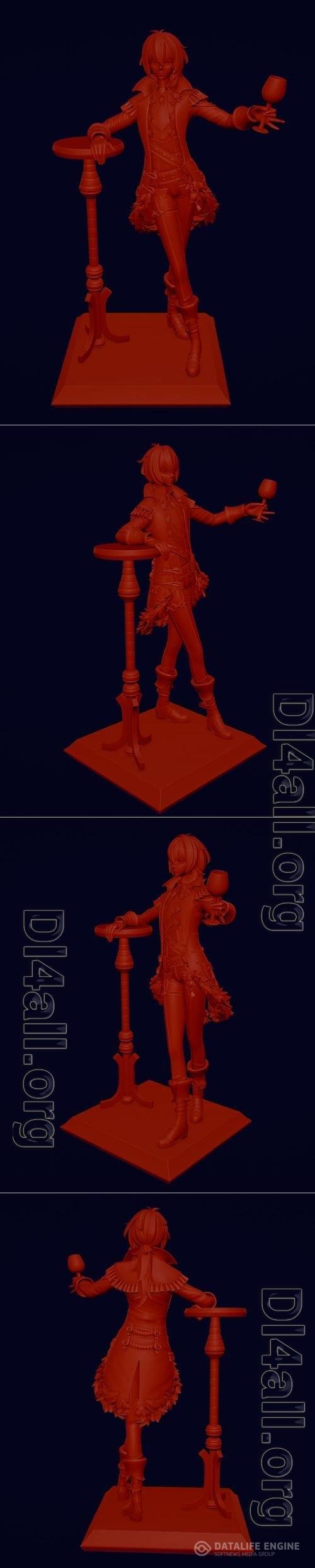 3D STL Diluc - Genshin Impact