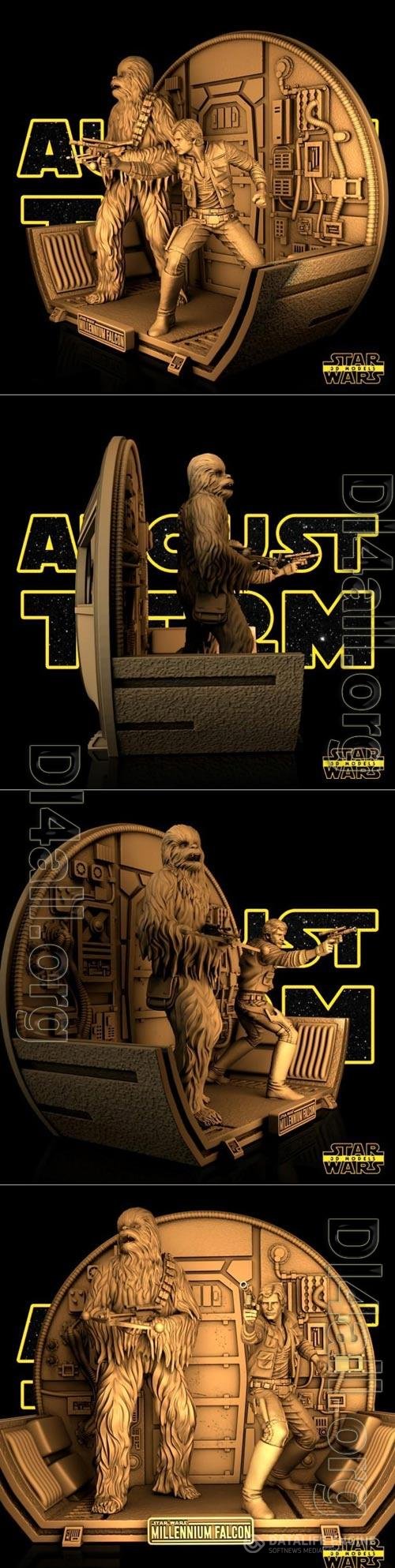 Han Solo and Chewbacca 3D STL