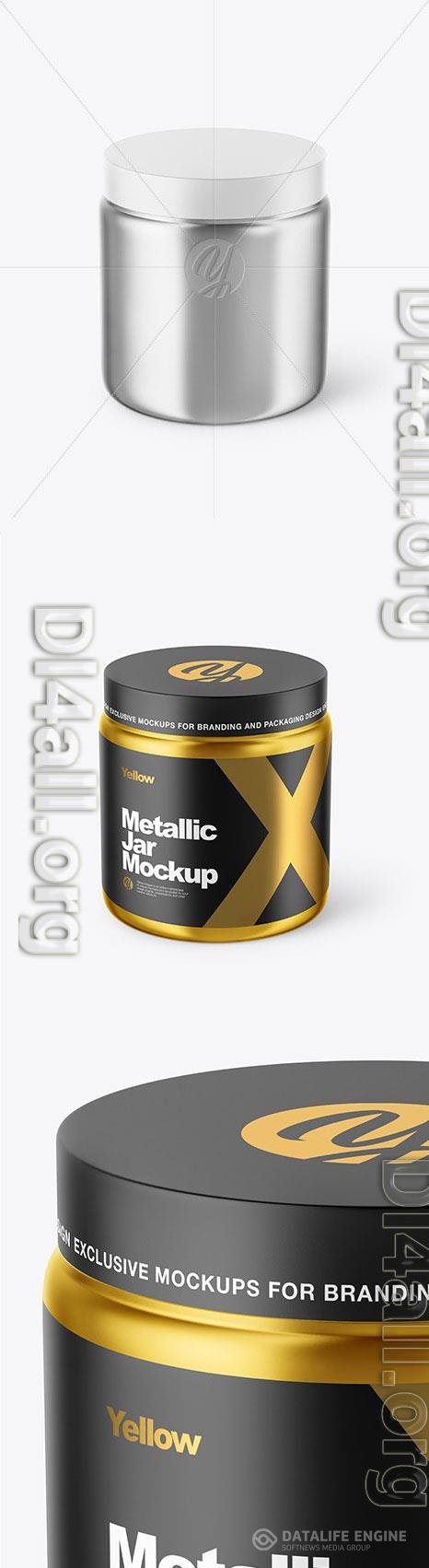 Metallized Plastic Jar Mockup 46262