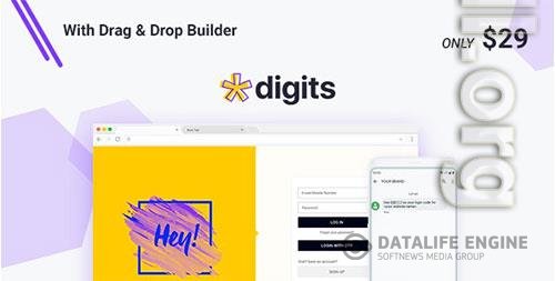 CodeCanyon - Digits v7.9.3 - WordPress Mobile Number Signup and Login - 19801105 - NULLED + Digits Add-Ons