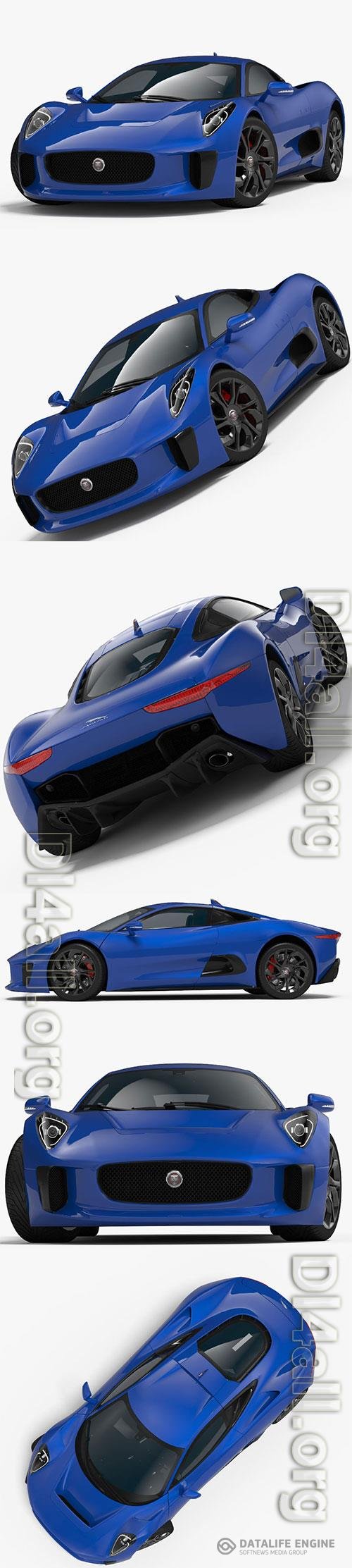 Jaguar C-X75 2014 3D Model