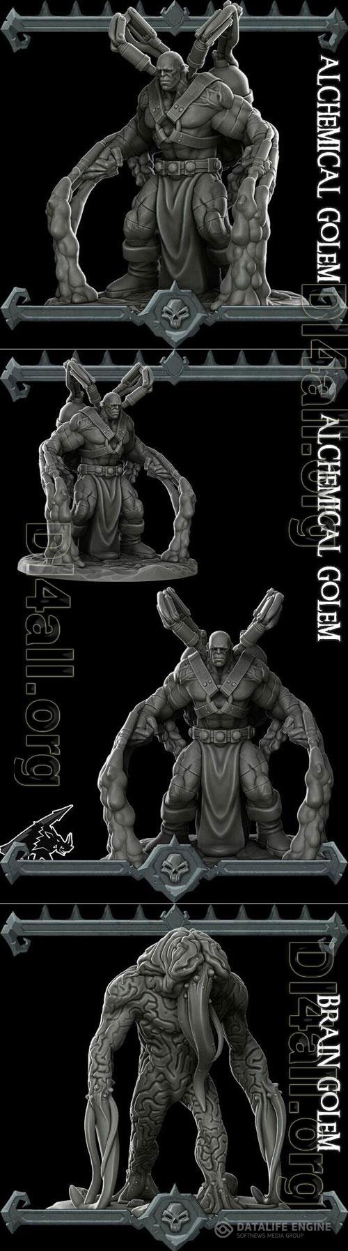 Alchemical Golem and Brain Golem 3D Print