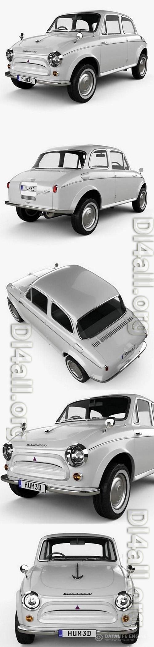 Fiat Mitsubishi colt 500 1960 3D Model