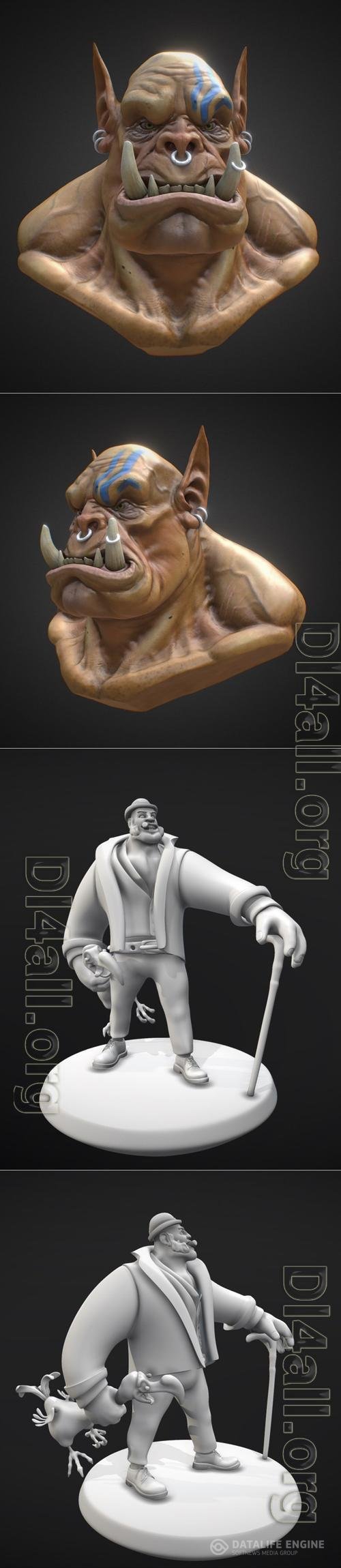 Orcish Bust and Mr Hyde 3D Print