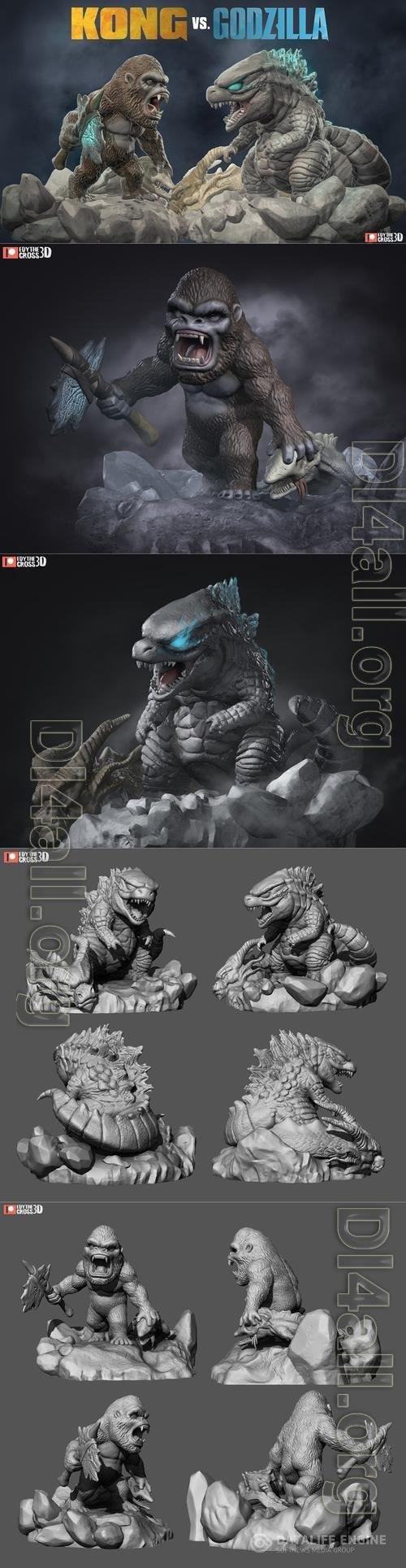 Kong and Godzilla 3D Print