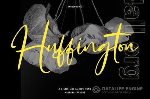 Huffington Signature Script Font OTF