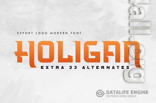 Holigan - Esport Logo Modern Font OTF