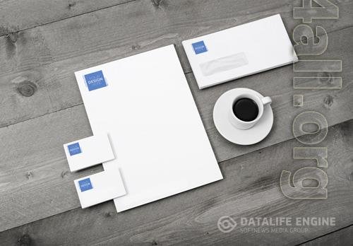 Corporate Identity Set Mockup with Coffee Cup on Wooden Table 1 187676756