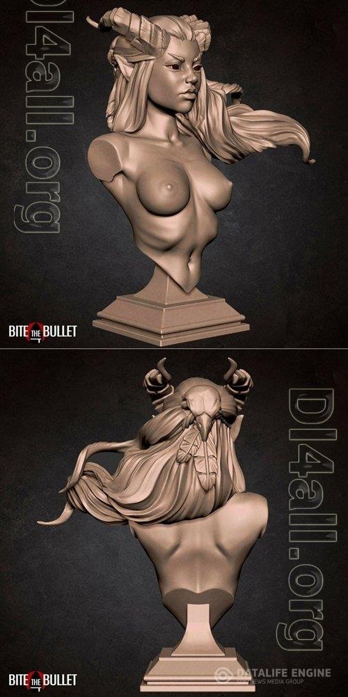 Lysera Anatomical Bust - Horned Woman 3D Print