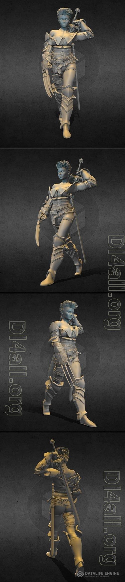 Tarian the mercenaryan Art 3D Print