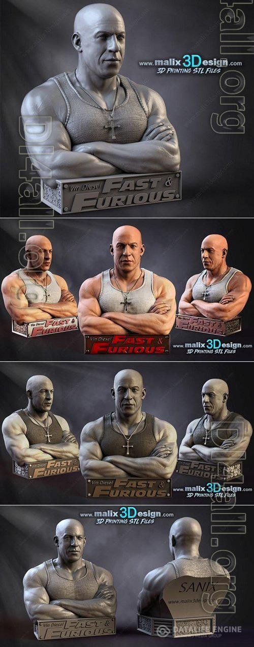 Vin-Diesel-Bust 3D Print