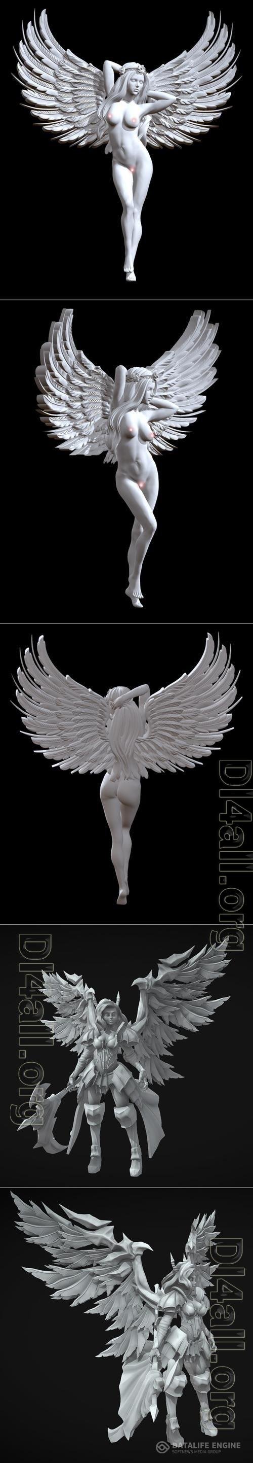 Girl Naked and Dark Angle 3D Print