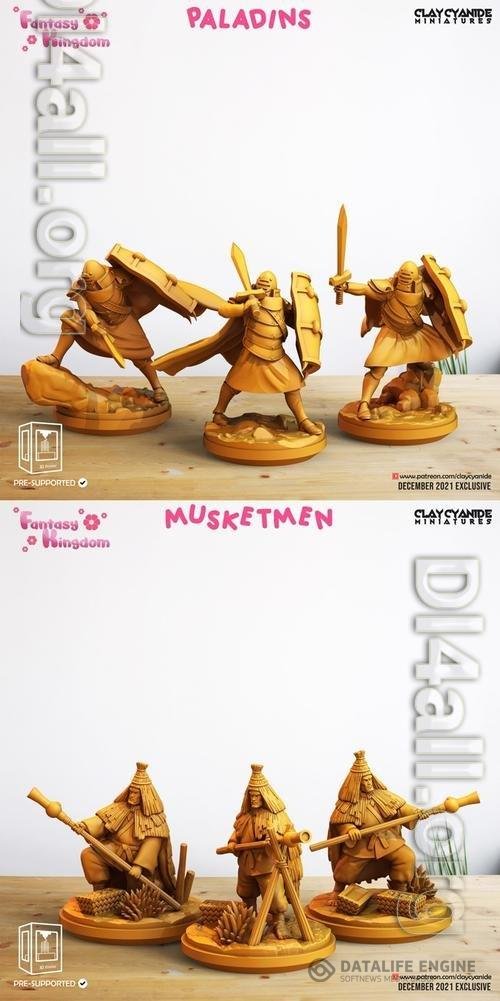 Clay Cyanide Miniatures - Paladins, Musketmen 3D Print