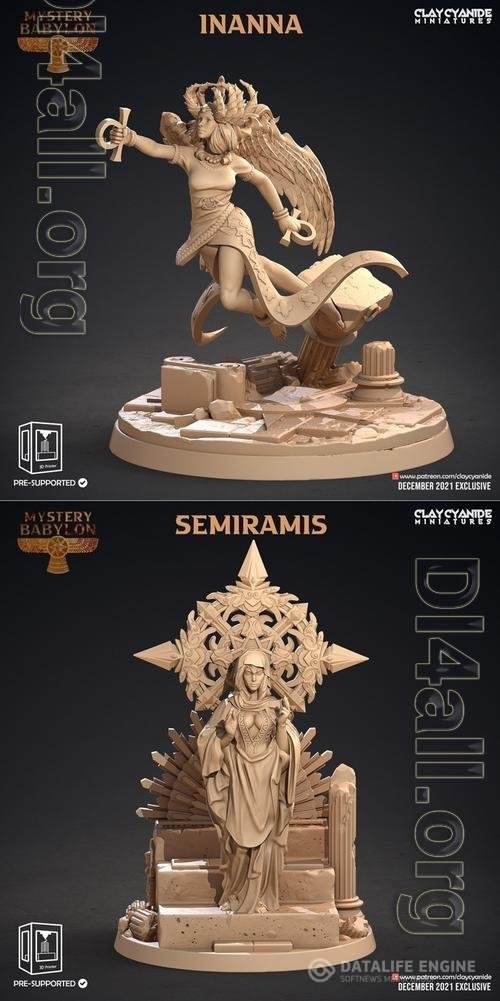 Clay Cyanide Miniatures - Inanna, Semiramis 3D Print