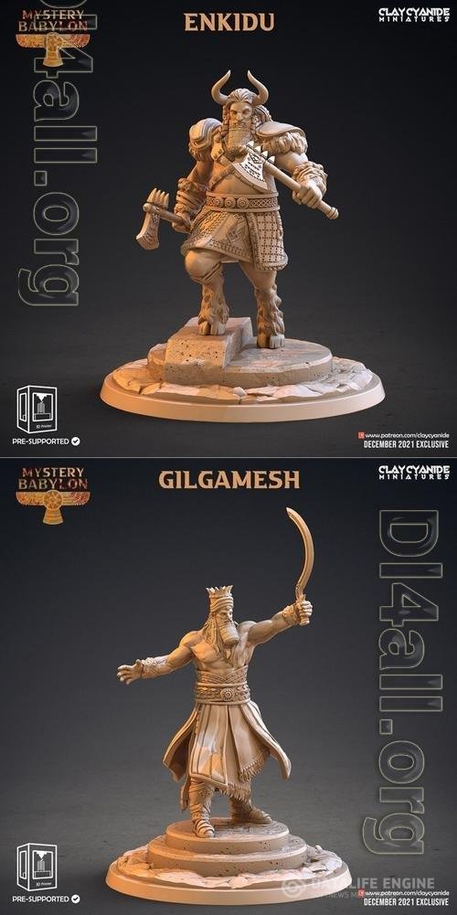 Clay Cyanide Miniatures - Enkidu, Gilgamesh 3D Print