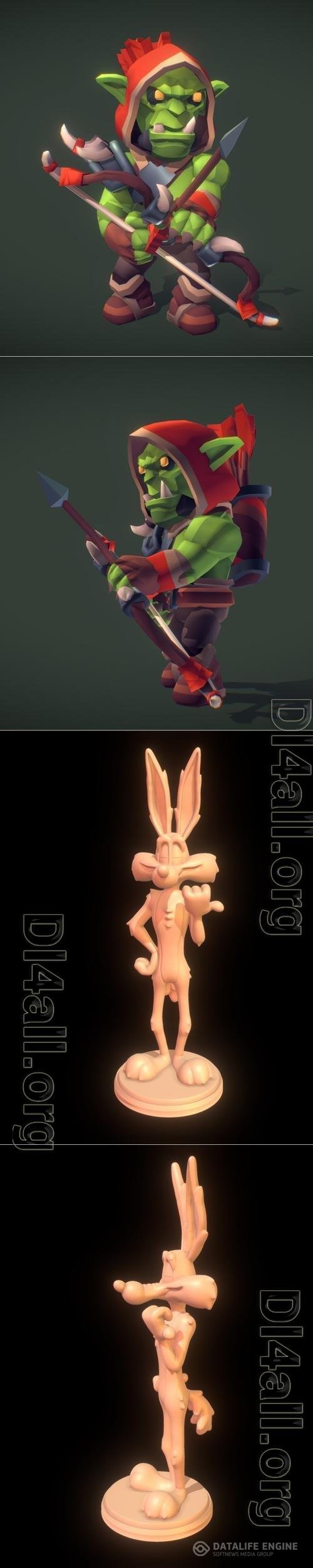 Orc Archer - Proto Series and Wile E Coyote - Looney Tunes 3D Print