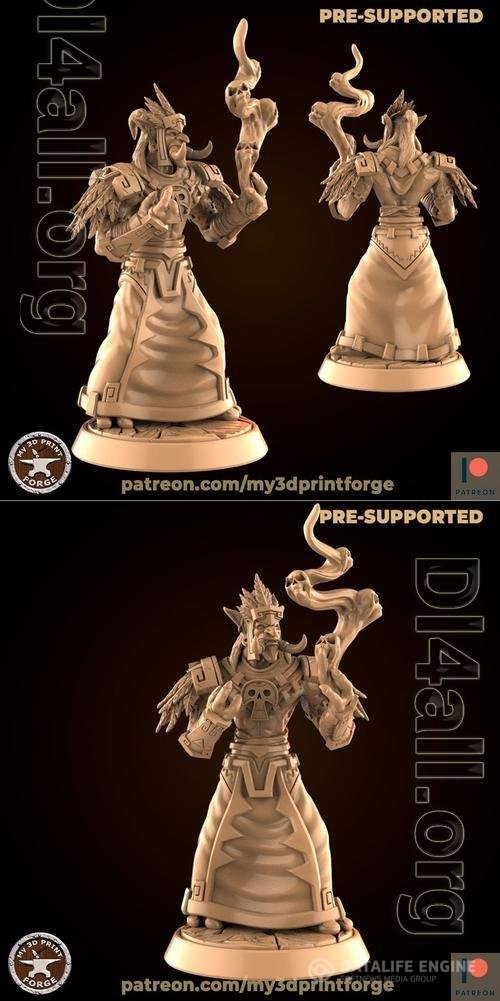 Tribe Troll Priest with Shadow Spell 3D Print