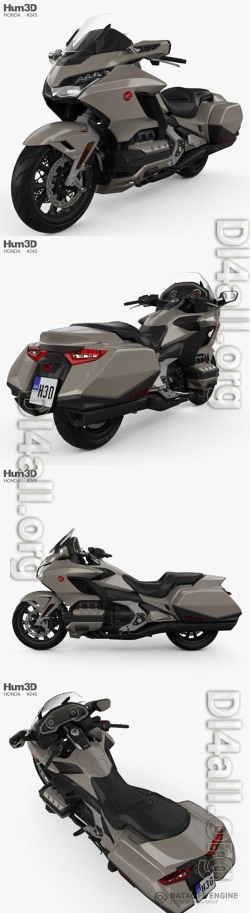 Honda GL 1800 Gold Wing 2018 3D Model